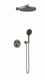 Душевая система с термостатом AltroBagno Bilancia 040413 GrMt оружейная сталь